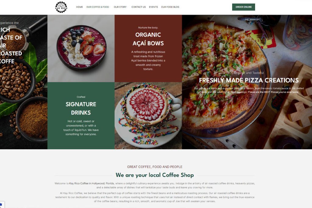 Kay Rico Coffee Website in Hollywood, FL