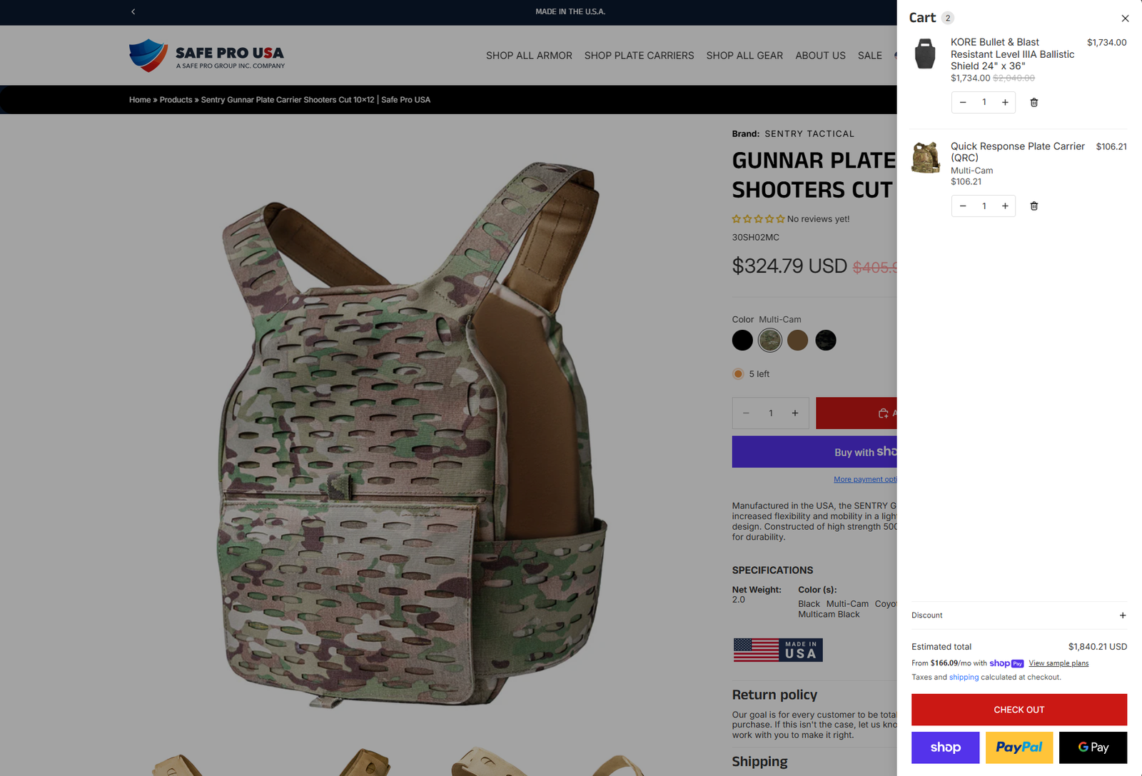 Safe Pro USA's ecommerce site on Shopify by SEO Maven
