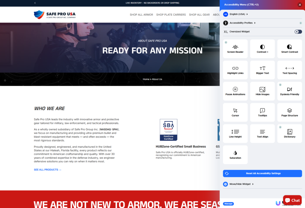 Safe Pro USA's ecommerce site on Shopify by SEO Maven