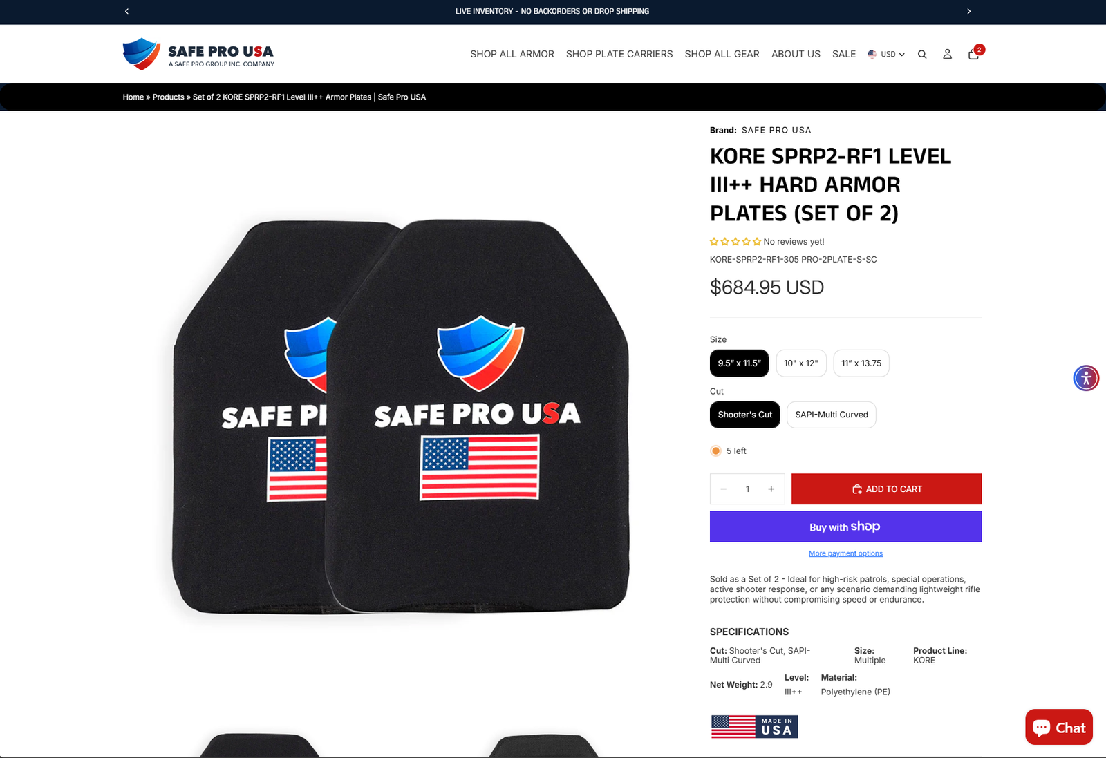 Safe Pro USA's ecommerce site on Shopify by SEO Maven