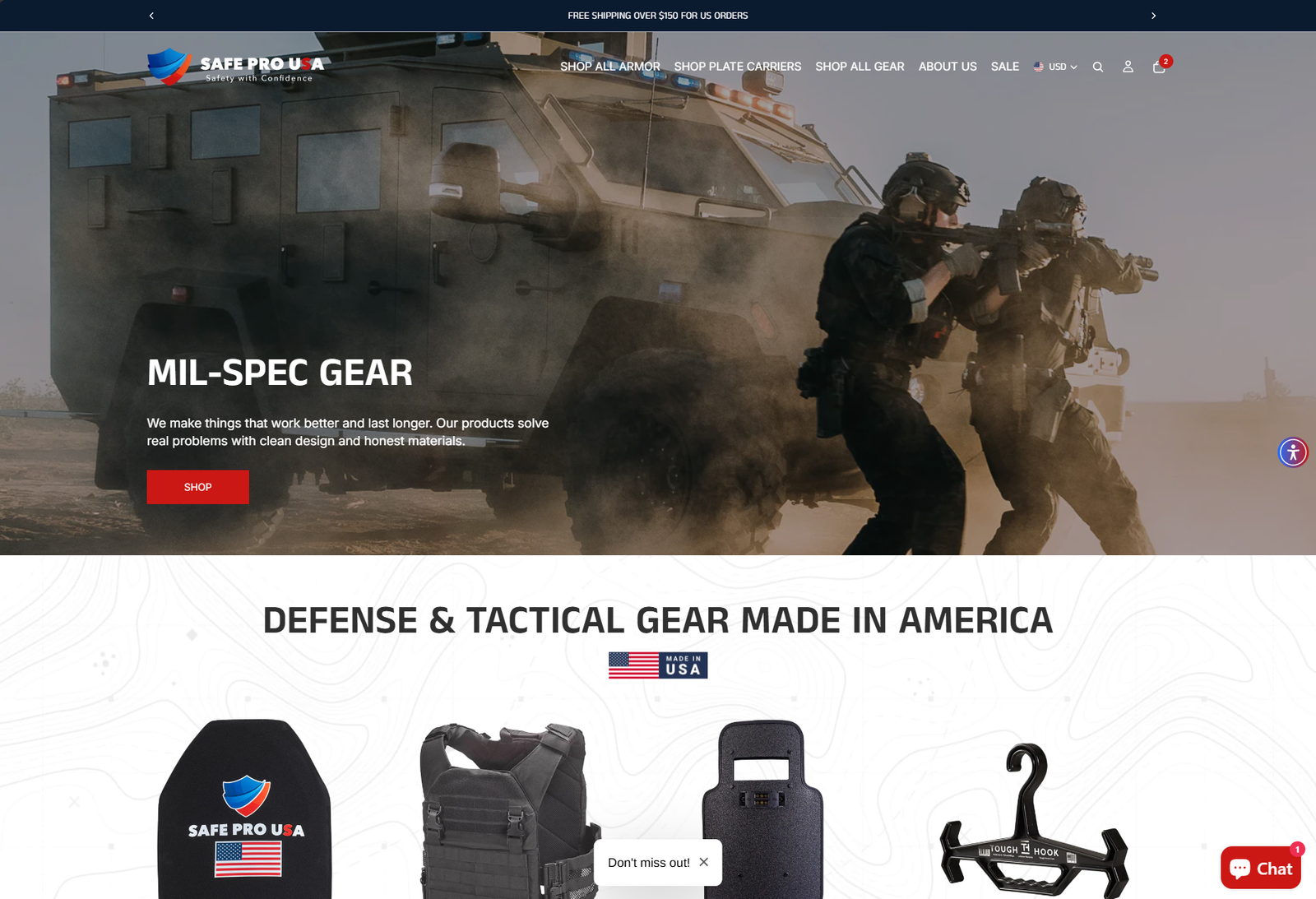 Safe Pro USA's ecommerce site on Shopify by SEO Maven